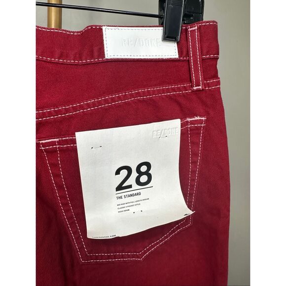 RE/DONE The Standard High Rise Straight Jeans in Currant size 28 $285 - Picture 7 of 11